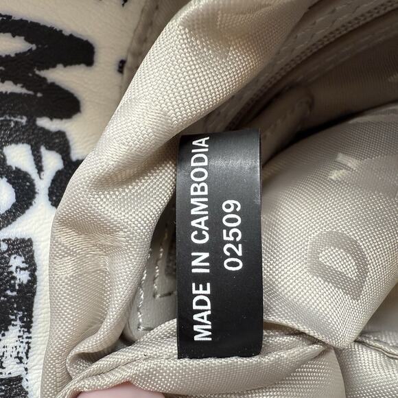 DKNY Tilly White Graffiti Tote Convertible Crossbody Shoulder Bag Purse READ - Picture 9 of 10